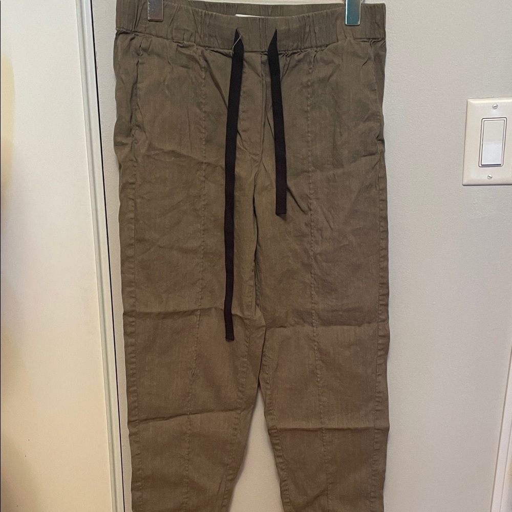 Babaton Olive Joggers with Black Drawstring